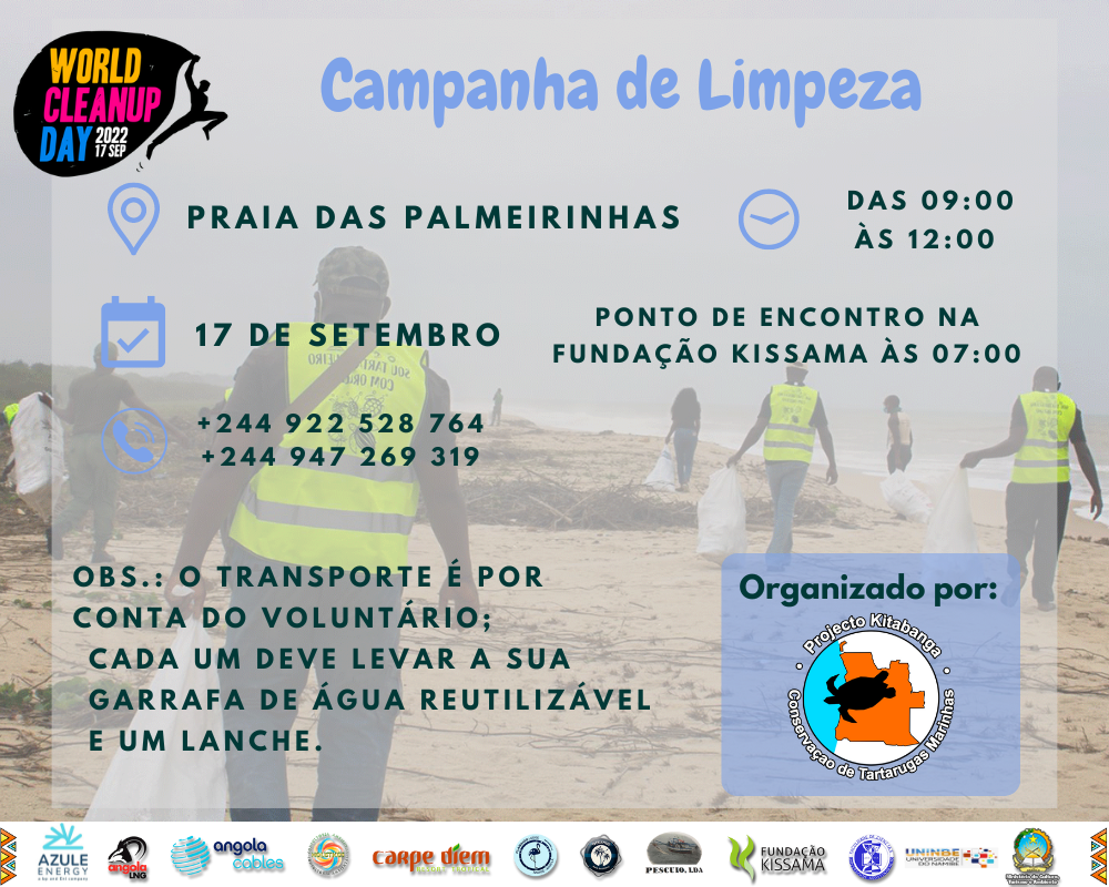 Campanha de limpeza na praia das Palmeirinhas